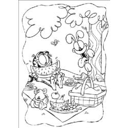 Dibujo para colorear: Garfield (Dibujos animados) #26240 - Dibujos para Colorear e Imprimir Gratis