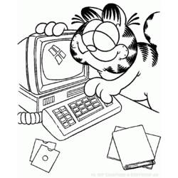 Dibujo para colorear: Garfield (Dibujos animados) #26258 - Dibujos para Colorear e Imprimir Gratis