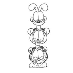 Dibujo para colorear: Garfield (Dibujos animados) #26281 - Dibujos para Colorear e Imprimir Gratis