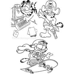 Dibujo para colorear: Garfield (Dibujos animados) #26303 - Dibujos para Colorear e Imprimir Gratis