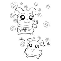 Dibujo para colorear: Hamtaro (Dibujos animados) #39947 - Dibujos para Colorear e Imprimir Gratis