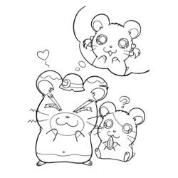 Dibujo para colorear: Hamtaro (Dibujos animados) #39980 - Dibujos para Colorear e Imprimir Gratis