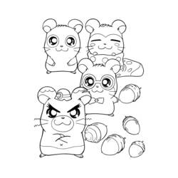 Dibujo para colorear: Hamtaro (Dibujos animados) #40008 - Dibujos para Colorear e Imprimir Gratis