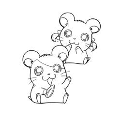 Dibujo para colorear: Hamtaro (Dibujos animados) #40016 - Dibujos para Colorear e Imprimir Gratis