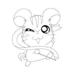 Dibujo para colorear: Hamtaro (Dibujos animados) #40056 - Dibujos para Colorear e Imprimir Gratis