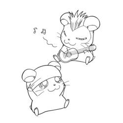 Dibujo para colorear: Hamtaro (Dibujos animados) #40104 - Dibujos para Colorear e Imprimir Gratis