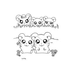 Dibujo para colorear: Hamtaro (Dibujos animados) #40124 - Dibujos para Colorear e Imprimir Gratis