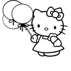 Dibujo para colorear: Hello Kitty (Dibujos animados) #36733 - Dibujos para Colorear e Imprimir Gratis