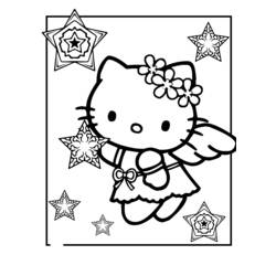 Dibujo para colorear: Hello Kitty (Dibujos animados) #36736 - Dibujos para Colorear e Imprimir Gratis