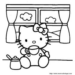 Dibujo para colorear: Hello Kitty (Dibujos animados) #36777 - Dibujos para Colorear e Imprimir Gratis