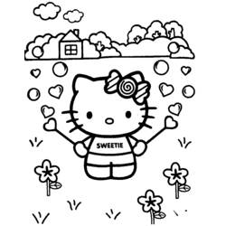 Dibujo para colorear: Hello Kitty (Dibujos animados) #36792 - Dibujos para Colorear e Imprimir Gratis