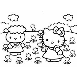 Dibujo para colorear: Hello Kitty (Dibujos animados) #36798 - Dibujos para Colorear e Imprimir Gratis