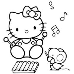 Dibujo para colorear: Hello Kitty (Dibujos animados) #36827 - Dibujos para Colorear e Imprimir Gratis