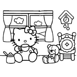 Dibujo para colorear: Hello Kitty (Dibujos animados) #36834 - Dibujos para Colorear e Imprimir Gratis