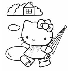 Dibujo para colorear: Hello Kitty (Dibujos animados) #36838 - Dibujos para Colorear e Imprimir Gratis