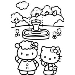 Dibujo para colorear: Hello Kitty (Dibujos animados) #36841 - Dibujos para Colorear e Imprimir Gratis