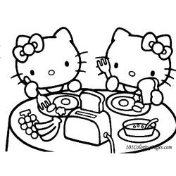 Dibujo para colorear: Hello Kitty (Dibujos animados) #36845 - Dibujos para Colorear e Imprimir Gratis