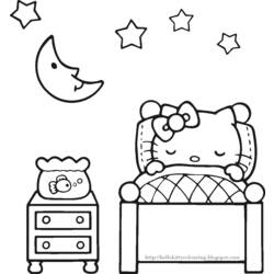 Dibujo para colorear: Hello Kitty (Dibujos animados) #36848 - Dibujos para Colorear e Imprimir Gratis
