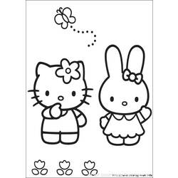 Dibujo para colorear: Hello Kitty (Dibujos animados) #36878 - Dibujos para Colorear e Imprimir Gratis