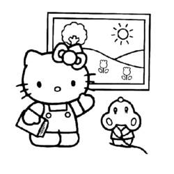 Dibujo para colorear: Hello Kitty (Dibujos animados) #36889 - Dibujos para Colorear e Imprimir Gratis