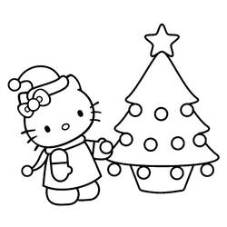 Dibujo para colorear: Hello Kitty (Dibujos animados) #36894 - Dibujos para Colorear e Imprimir Gratis