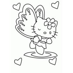 Dibujo para colorear: Hello Kitty (Dibujos animados) #36899 - Dibujos para Colorear e Imprimir Gratis