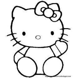 Dibujo para colorear: Hello Kitty (Dibujos animados) #36915 - Dibujos para Colorear e Imprimir Gratis