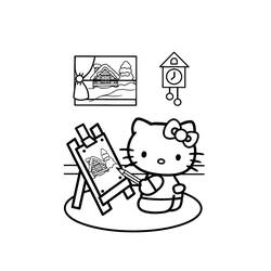 Dibujo para colorear: Hello Kitty (Dibujos animados) #36919 - Dibujos para Colorear e Imprimir Gratis