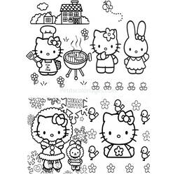 Dibujo para colorear: Hello Kitty (Dibujos animados) #36921 - Dibujos para Colorear e Imprimir Gratis