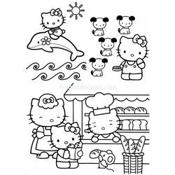 Dibujo para colorear: Hello Kitty (Dibujos animados) #36922 - Dibujos para Colorear e Imprimir Gratis