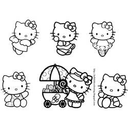 Dibujo para colorear: Hello Kitty (Dibujos animados) #36929 - Dibujos para Colorear e Imprimir Gratis