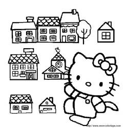 Dibujo para colorear: Hello Kitty (Dibujos animados) #36966 - Dibujos para Colorear e Imprimir Gratis