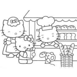 Dibujo para colorear: Hello Kitty (Dibujos animados) #36971 - Dibujos para Colorear e Imprimir Gratis