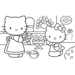 Dibujo para colorear: Hello Kitty (Dibujos animados) #36973 - Dibujos para Colorear e Imprimir Gratis