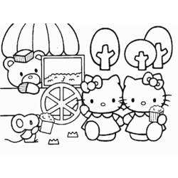 Dibujo para colorear: Hello Kitty (Dibujos animados) #36974 - Dibujos para Colorear e Imprimir Gratis