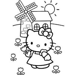 Dibujo para colorear: Hello Kitty (Dibujos animados) #36998 - Dibujos para Colorear e Imprimir Gratis