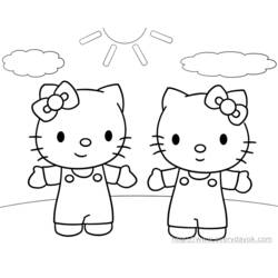 Dibujo para colorear: Hello Kitty (Dibujos animados) #37010 - Dibujos para Colorear e Imprimir Gratis