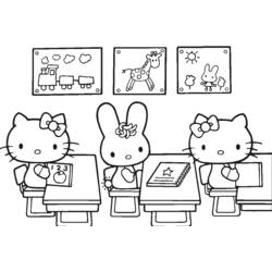 Dibujo para colorear: Hello Kitty (Dibujos animados) #37026 - Dibujos para Colorear e Imprimir Gratis