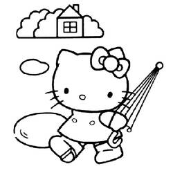 Dibujo para colorear: Hello Kitty (Dibujos animados) #37059 - Dibujos para Colorear e Imprimir Gratis