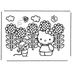 Dibujo para colorear: Hello Kitty (Dibujos animados) #37075 - Dibujos para Colorear e Imprimir Gratis