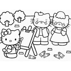 Dibujo para colorear: Hello Kitty (Dibujos animados) #37083 - Dibujos para Colorear e Imprimir Gratis