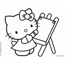 Dibujo para colorear: Hello Kitty (Dibujos animados) #37094 - Dibujos para Colorear e Imprimir Gratis