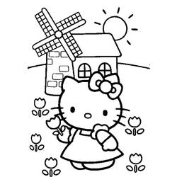 Dibujo para colorear: Hello Kitty (Dibujos animados) #37101 - Dibujos para Colorear e Imprimir Gratis