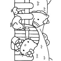 Dibujo para colorear: Hello Kitty (Dibujos animados) #37105 - Dibujos para Colorear e Imprimir Gratis