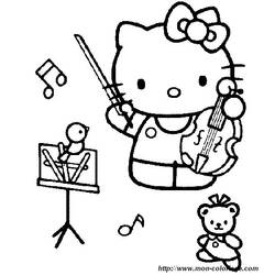 Dibujo para colorear: Hello Kitty (Dibujos animados) #37117 - Dibujos para Colorear e Imprimir Gratis