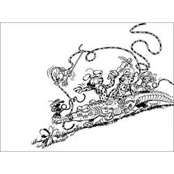 Dibujo para colorear: Marsupilami (Dibujos animados) #50158 - Dibujos para Colorear y Pintar