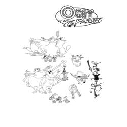 Dibujo para colorear: Oggy and the Cockroaches (Dibujos animados) #37911 - Dibujos para Colorear e Imprimir Gratis
