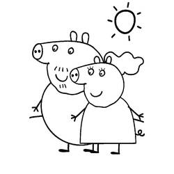 Dibujo para colorear: Peppa Pig (Dibujos animados) #43925 - Dibujos para Colorear e Imprimir Gratis