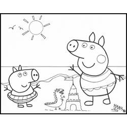 Dibujo para colorear: Peppa Pig (Dibujos animados) #43941 - Dibujos para Colorear e Imprimir Gratis