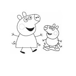 Dibujo para colorear: Peppa Pig (Dibujos animados) #44008 - Dibujos para Colorear e Imprimir Gratis
